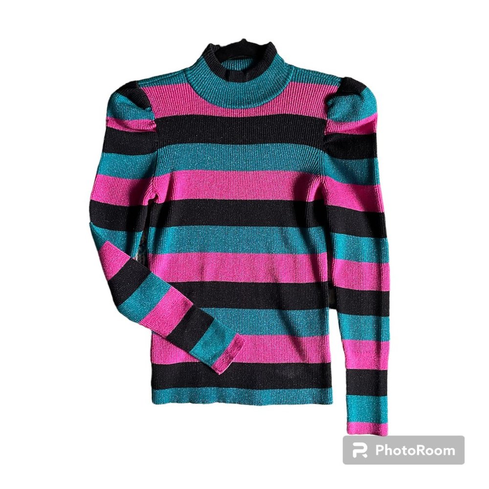 NINE WEST Puff sleeved, turtleneck sweater sz. small